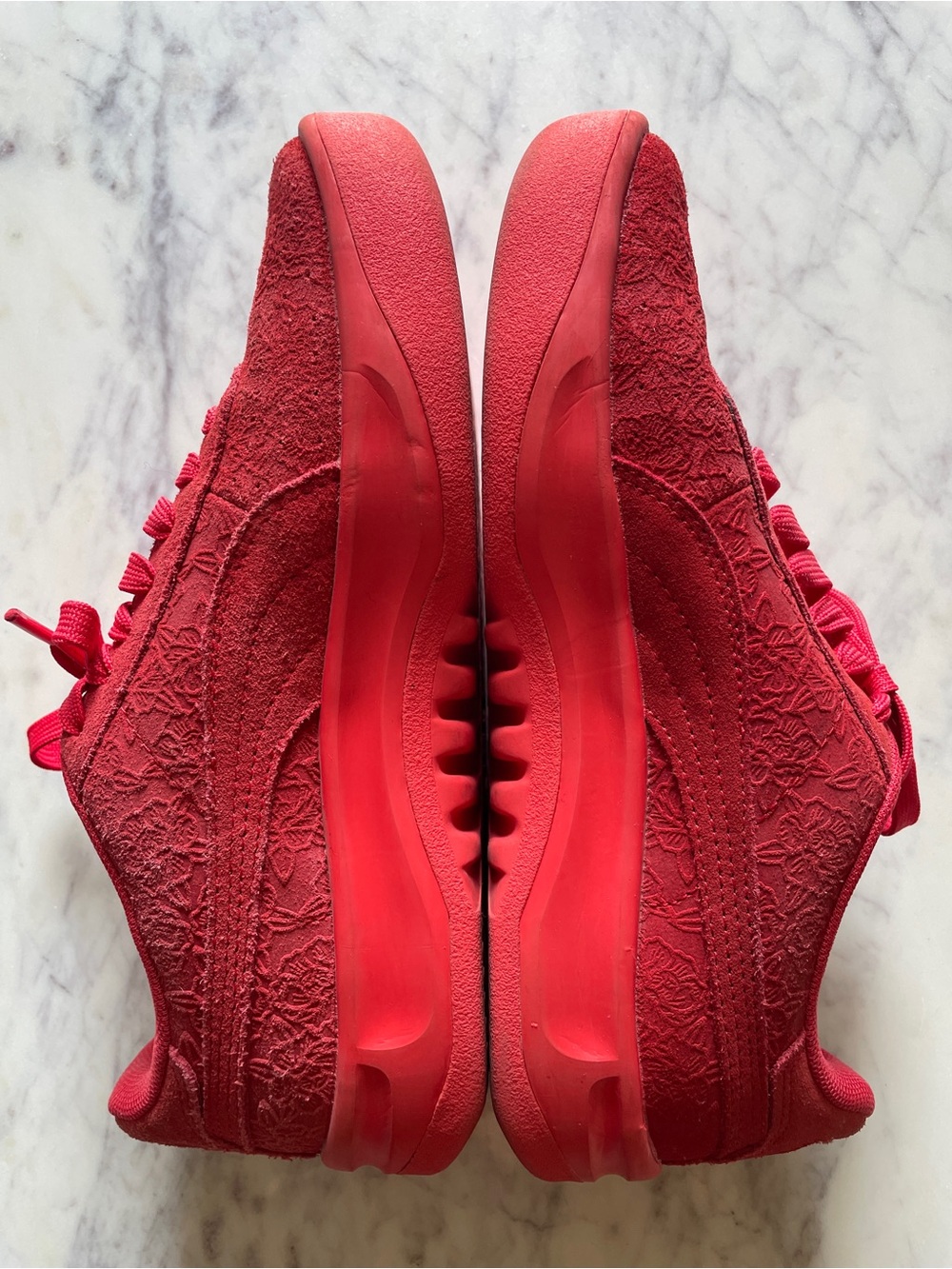 Puma Women's All-Red Floral Embossed Sneakers